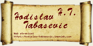 Hodislav Tabašević vizit kartica